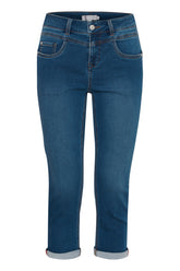 Fransa FRVILJA PAM CAPRI 2, Mid Blue denim