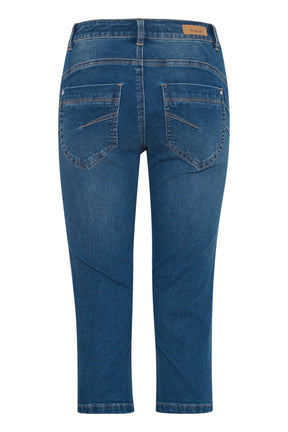 Fransa FRFRIDA PAM CAPRI 1, Mid Blue denim