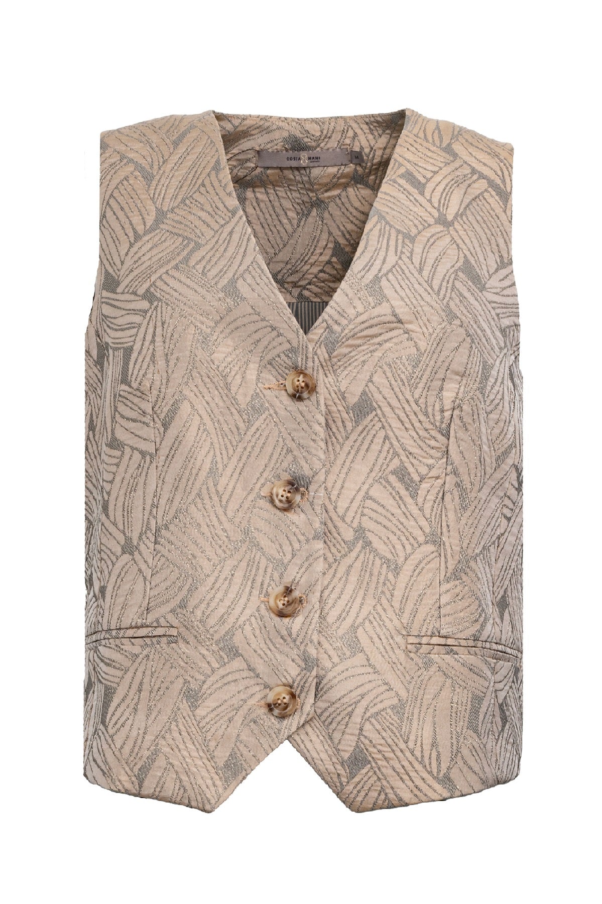 Costamani Glassy Vest, Grey/Sand