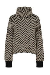 Gossia  GinaGO Sweater, Black Beige Mix