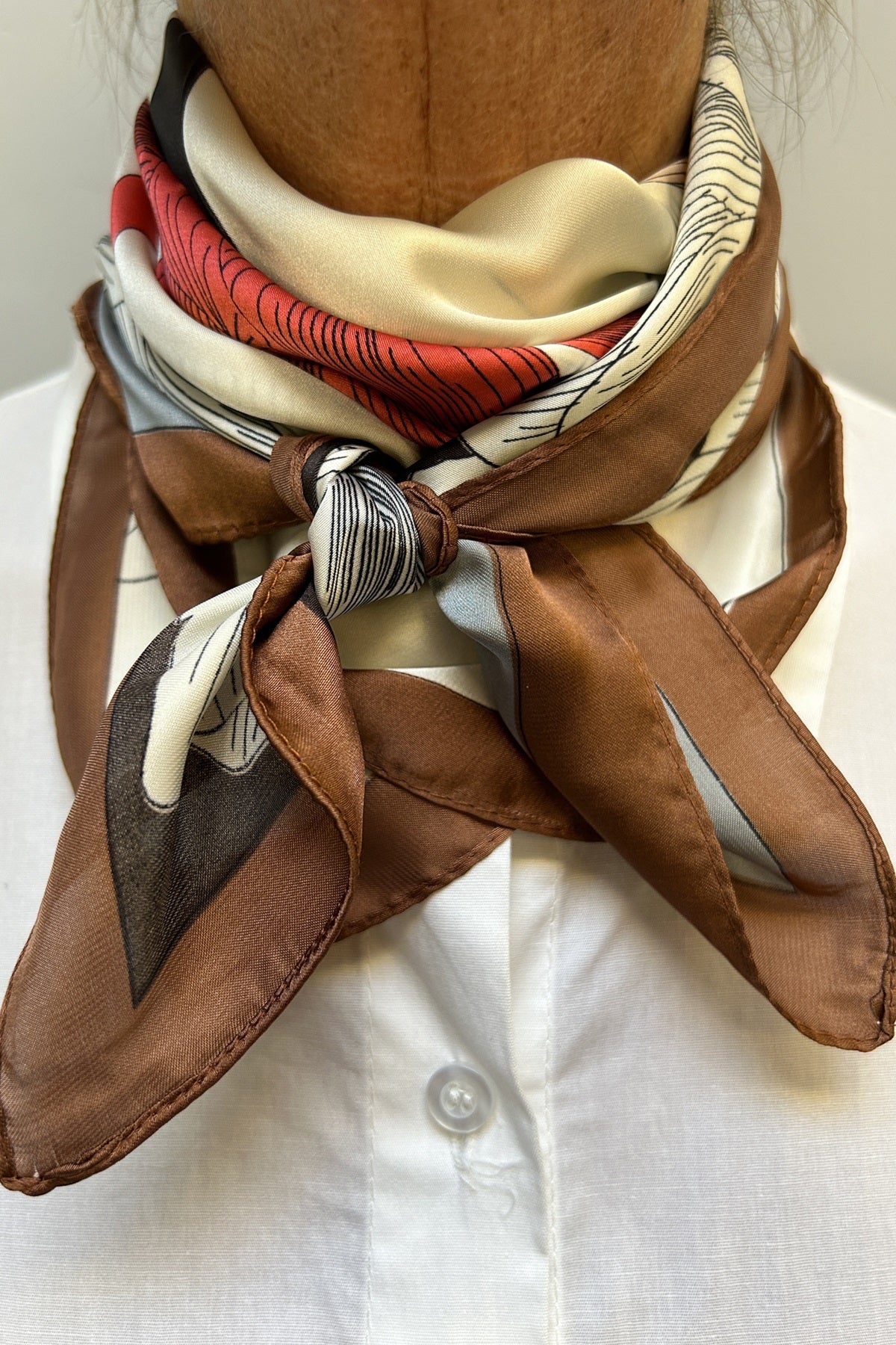 THREE M  Scarves 24i100, Brown