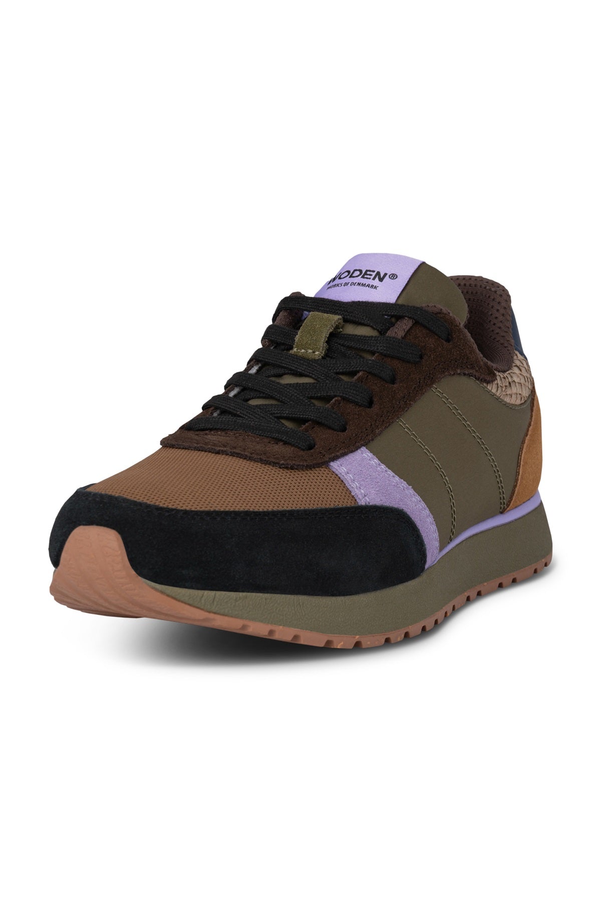 Woden Ronja Sneakers, Dark Olive/Orchid