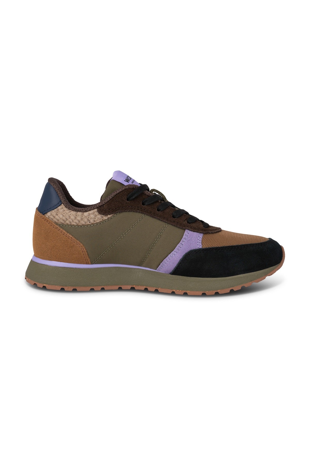 Woden Ronja Sneakers, Dark Olive/Orchid