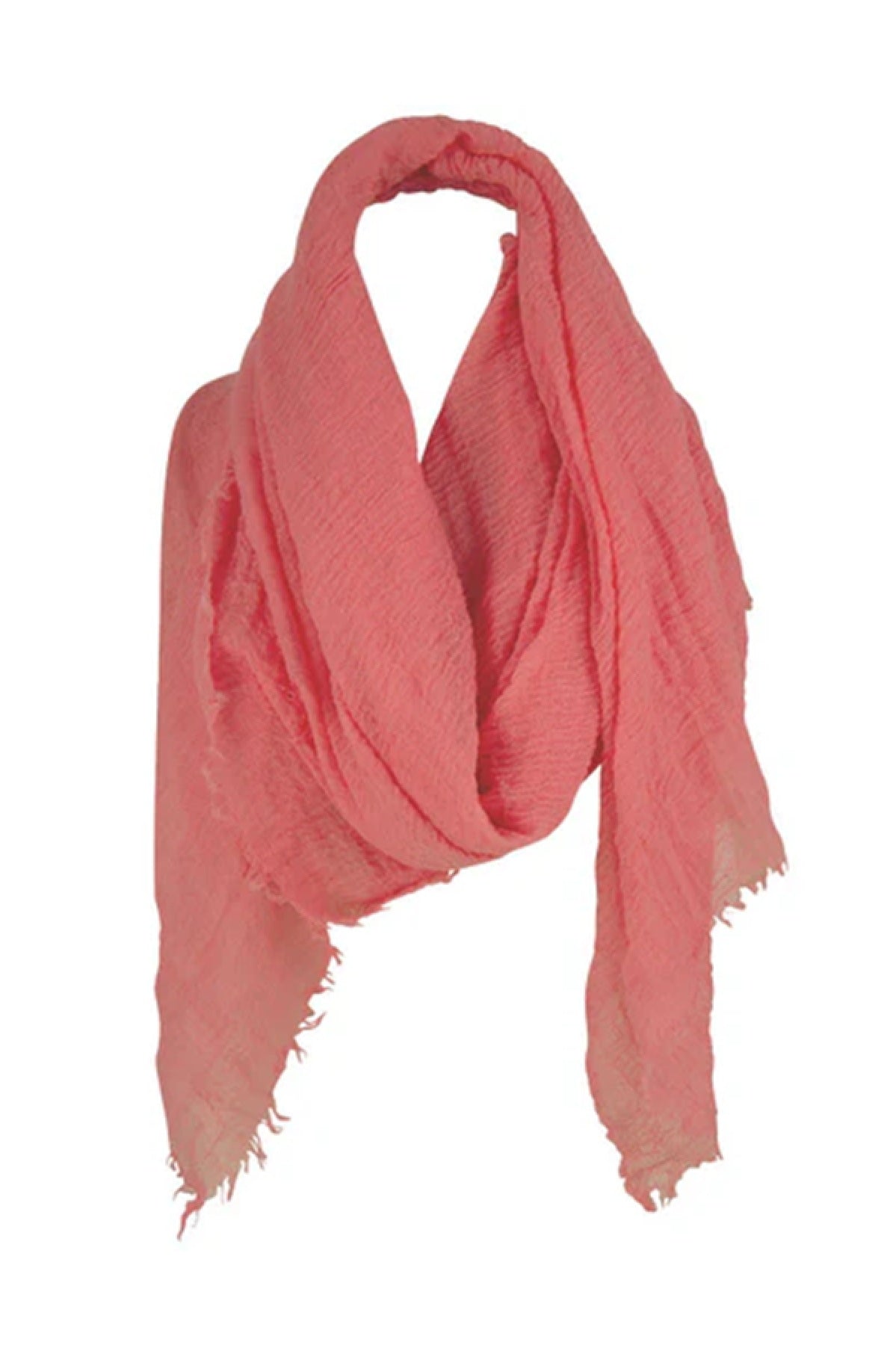 Fashion Crepe Scarf, Coral